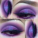 Purple eyeshadow with glitter