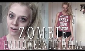 ZOMBIE Halloween Tutorial | Easy Last Minute Costume