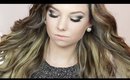 Black & Gold Shimmer Eyes & Loose Messy Curls | GRWM