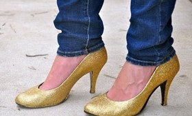 DIY Glitter Heels