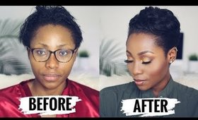 WATCH ME TRANSFORM: HOW TO STYLE SHORT RELAXED HAIR FOR BLACK WOMEN ( START TO FINISH) | DIMMA UMEH