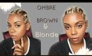 OMBRE BLONDE TO BROWN HAIRL COLOR