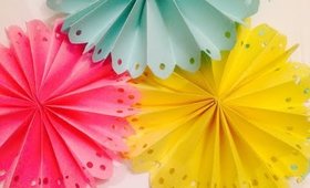 DIY Decorated Paper Fan Backdrop / Wedding Party Decorations EASY & QUICK!