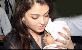 aishwarya rai baby birth date and aishwarya rai daughter Aaradhya Bachchan baby pics latest phots