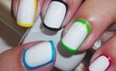 Nail Art - Olympics Nails (Border Nails) - Decoracion de uñas