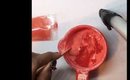 Red Bath Bomb Powder Colorant Mixing Demo [Baking Soda]