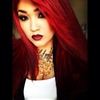 Red hair/ dark lip