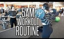 MY 5AM GYM WORKOUT ROUTINE! Get FIT with me !!