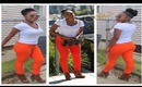 LOOK FOR LESS | Kelly Rowland Inspired Orange Pants :)