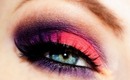 Colorful spring makeup (pink & purple)