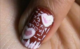 Hugs & Kisses XOXO EASY nail designs for short nails- Beginners- home nail art tutorial Nail design