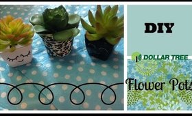 DIY Dollar Tree Flower Pots | pinterest Inspired  Home Decor