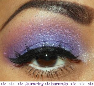 Purple Sunset makeup inspired by the beautiful Arizona summer sunsets using Wet-n-Wild Shimmer the Night Away 8 pan palette. flutteringbutterfly23 