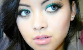 ♡Glittery Green Ornaments Inspired Holiday GLAM Make-Up Look♡