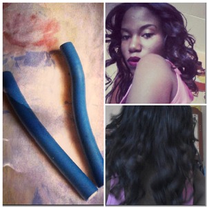Luscious curls done with flexi rodss