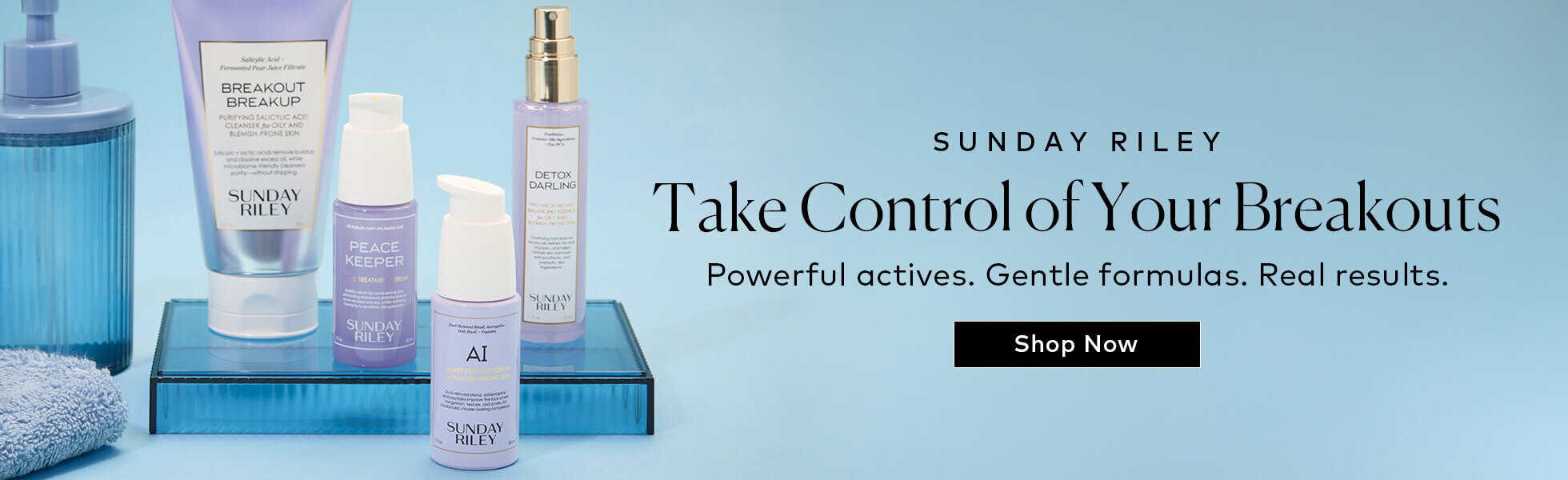 Sunday Riley’s complete routine works together to clear congestion, calm inflammation, and keep future breakouts at bay. Shop the products here at Beautylish.com