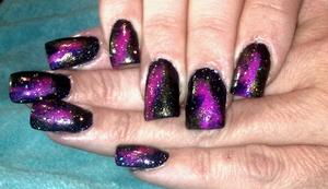 Decided to give the galaxy nails another try after reading the article on here :-)