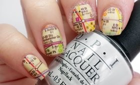 Uñas Diseño Mapa|Map Nail Art Fingrs Edge Nail Tattoos