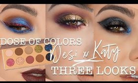 DESI X KATY DOSE OF COLORS FRIENDCATION | Three Looks One Palette