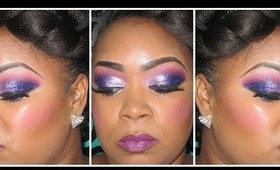 BEATFACE HONEY INSPIRED LOOK Purple Bomb Glitter Look