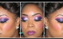 BEATFACE HONEY INSPIRED LOOK Purple Bomb Glitter Look