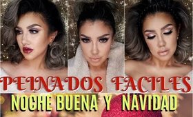 PEINADOS SENCILLOS Y FACILES PARA FIESTA / Holiday hairstyle tutorial | auroramakeup