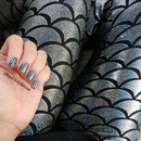 Nails to match my Black Milk Silver Mermaid Legs