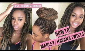 How To| Havana Twists/Marley Twists: Super EASY!! No-Knots Method