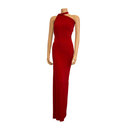Florr length print red dress