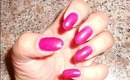 Mini Stiletto Nails with Hot Pink Gel!