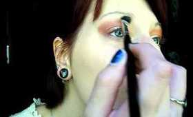 Bright summer firecracker makeup tutorial :]