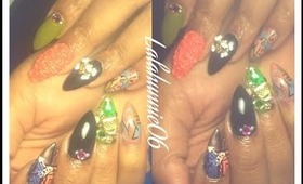 What's On My Nails | Colored Acrylic & Paint Splatter Realness