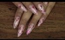 GNbL- My Shattered Valentine Dry Marble Nail Art