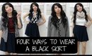 HOW TO WEAR A BLACK SKIRT