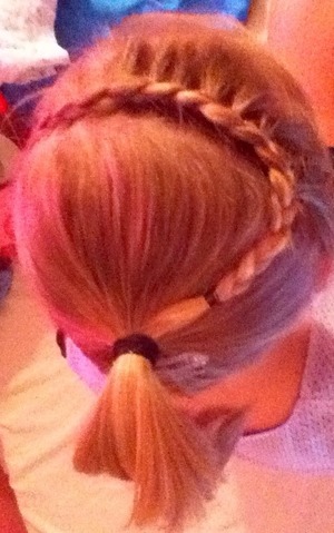My mom did this to my hair before my basketball game the other day;)