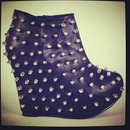 spiked leather boots