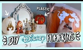 DIY DISNEY PUMPKINS! HOW TO CARVE PLASTIC PUMPKINS