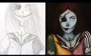 Sally Skellington: Rough Sketch to Final Transformation (Time Lapse Style)