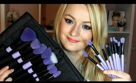 NEW Coastal Scents Brush Affair Vanity Collection Orchid BRUSH SET REVIEW | Kikii