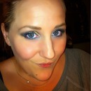 Smokey eyes with blue liner 