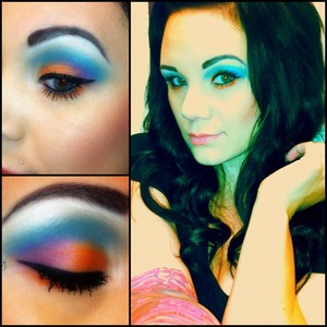 Orange blue and purple 