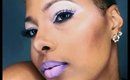 Purple Wing Eyeliner and Lipstick