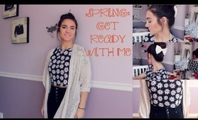 GET READY WITH ME: SPRING Hair, Makeup & Outfit