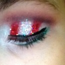 Candy cane eyemakeup! 