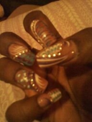 jus nude colors and white with rhinestones 