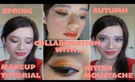 Spring/Autumn makeup look with kittenmoustache