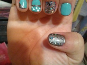 sparkles, polka dots and line designs