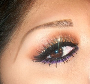 Another Look using M.A.C. Gold Glitter. 