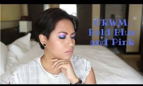 GRWM: Bold Blue and Pink