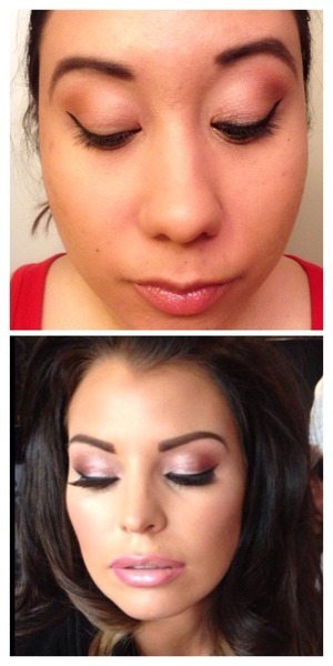 Recreation of a look on Jess Wright (bottom) and my version on the top